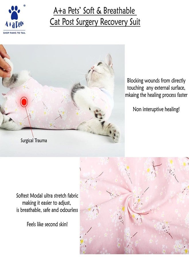 A+a Pets' Cat Everyday Clothing, for Post Surgery Recovery, Abdominal Wounds or Skin Diseases | Breathable Cotton (Red, XS) - Image 5